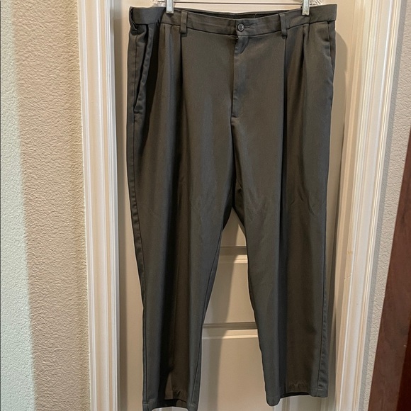 Haggar Men's Charcoal Dress Pants - Picture 1 of 9
